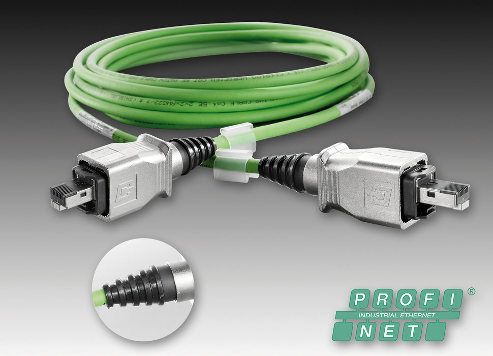 魏德米勒PROFINET IE电缆：含推拉连接头的模压工业以太网电缆为工业应用提供可靠的连  接解决方案